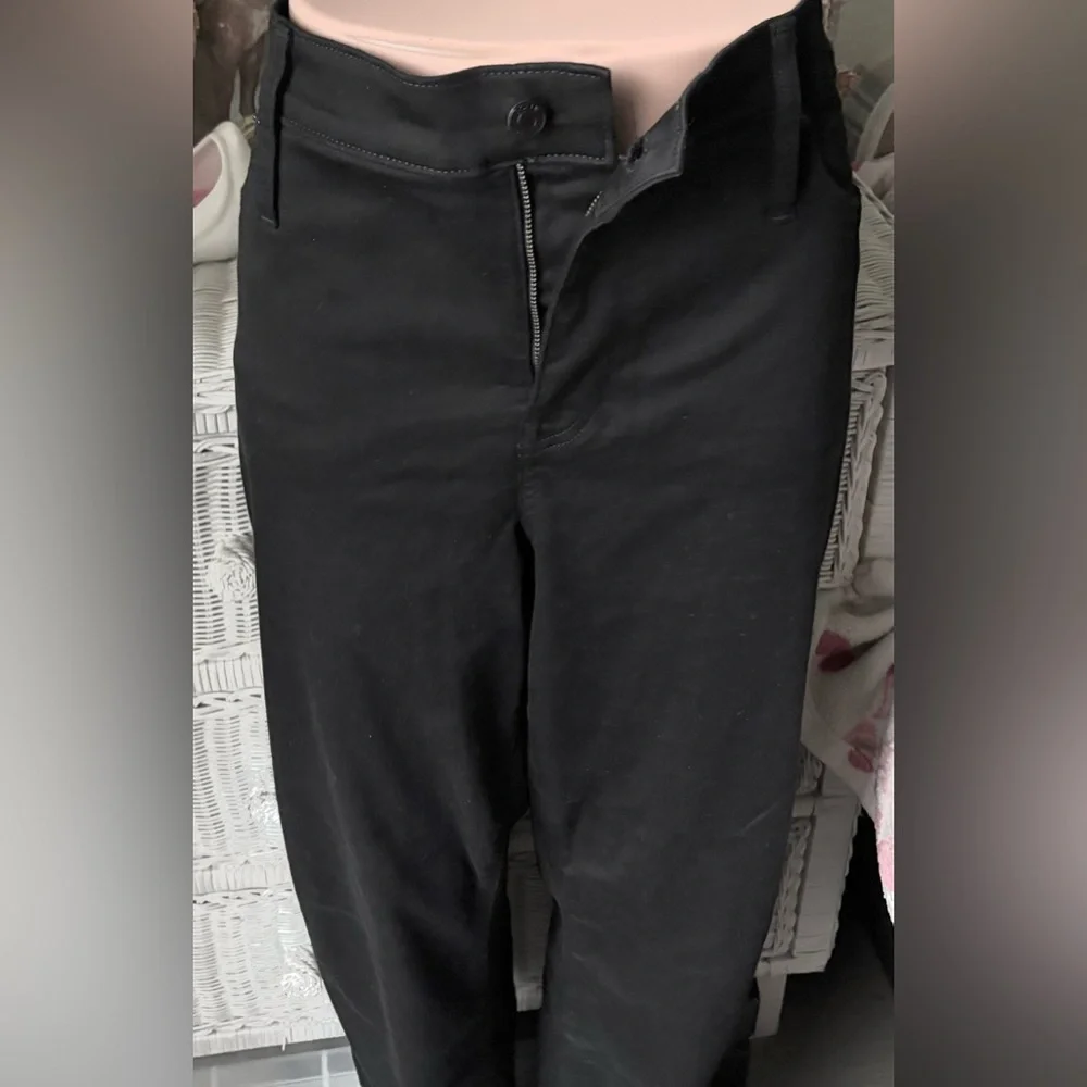 J. Crew 9” Vintage Slim Straight Leg jeans Mid Rise Cotton in Black Plus Size 35